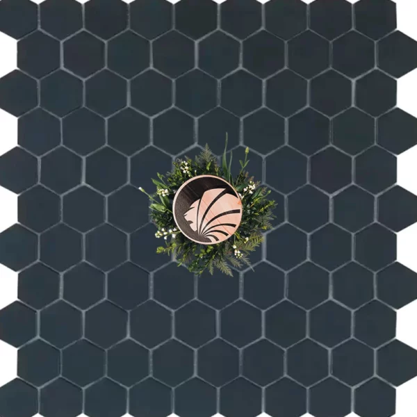 Gresite hexagonal negro mate 903